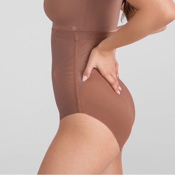 Honeylove Shadow Sculpt High Waist Brief in TOFFEE Plus Size 2X Shapewear Faja - Picture 3 of 15